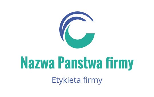 Nowoczesny okrągły projekt logo z niebieskimi i turkusowymi falami
