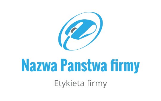 Nowoczesne niebieskie logo z stylizowaną literą P w owalnym konturze