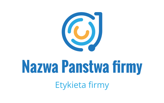 Nowoczesny projekt logo z okrągłym motywem w kolorze niebieskim i pomarańczowym