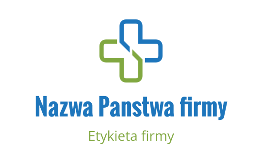 Nowoczesny projekt logo z niebieskim i zielonym kształtem krzyża