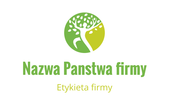 Nowoczesny projekt logo z zielonym drzewem w okrągłym kształcie