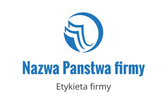 Nowoczesne niebieskie logo z falującymi elementami w okrągłym kształcie