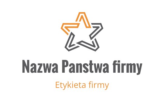 Nowoczesny projekt logo gwiazdy z nakładającymi się pomarańczowymi i szarymi elementami