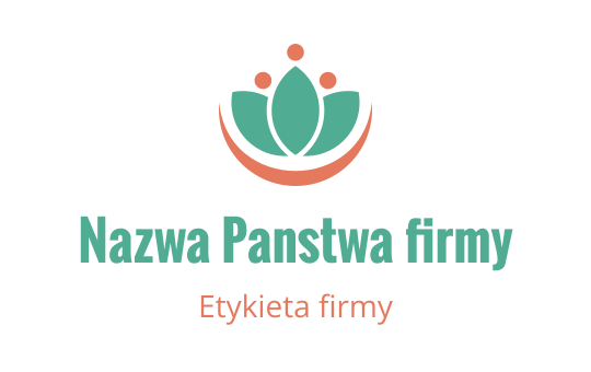 Nowoczesny projekt logo z stylizowanym kwiatem lotosu w odcieniach turkusu i koralu