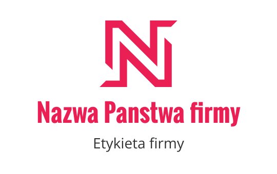 Nowoczesne różowo-czarne logo z stylizowaną literą N