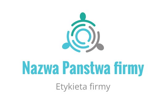 Nowoczesny projekt logo z połączonymi figurami w odcieniach niebieskiego i szarości