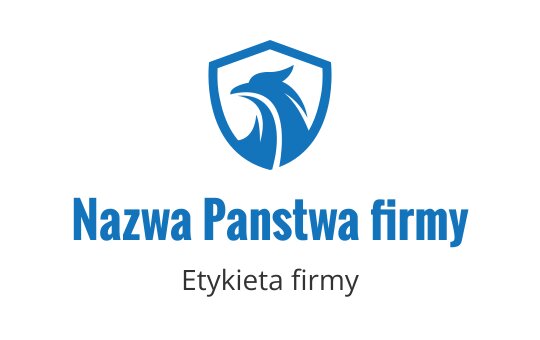 Odważne niebieskie logo orła w kształcie tarczy