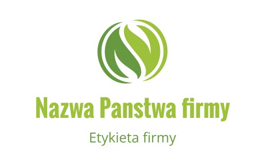 Nowoczesne zielone logo z okrągłym motywem liścia