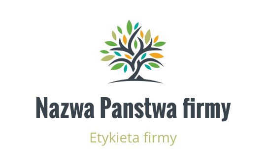 Kolorowe logo drzewa z żywymi liśćmi i mocnym pniem