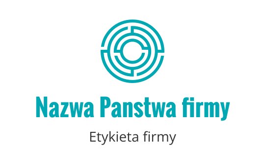 Nowoczesny okrągły projekt logo labiryntu w odcieniach niebieskiego i czerni