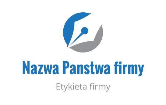 Nowoczesny projekt logo z niebieską i szarością stalówką