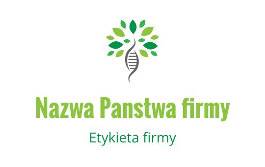 Nowoczesny projekt logo z drzewem i zielonymi liśćmi oraz nicią DNA