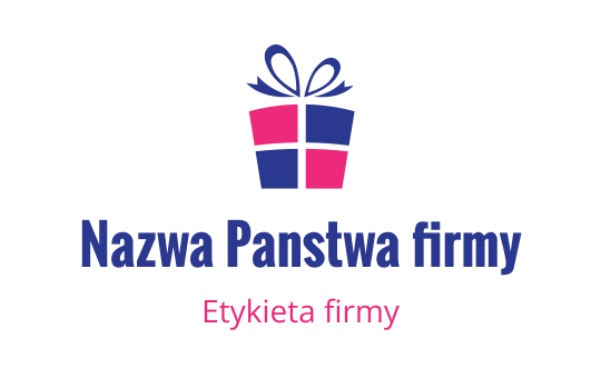 Kolorowy projekt logo pudełka prezentowego z kokardą i zaokrąglonymi krawędziami