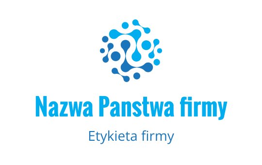 Nowoczesne niebieskie logo z abstrakcyjnymi okrągłymi kształtami i płynnymi liniami