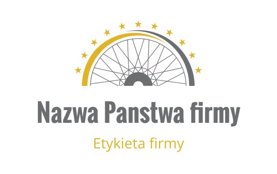 Nowoczesny projekt logo koła z gwiazdami i żółtym łukiem