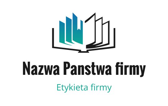 Nowoczesny projekt logo z otwartą książką i niebieskimi oraz zielonymi paskami