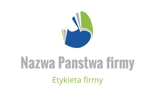 Nowoczesny projekt logo z niebieskim i zielonym abstrakcyjnym kształtem