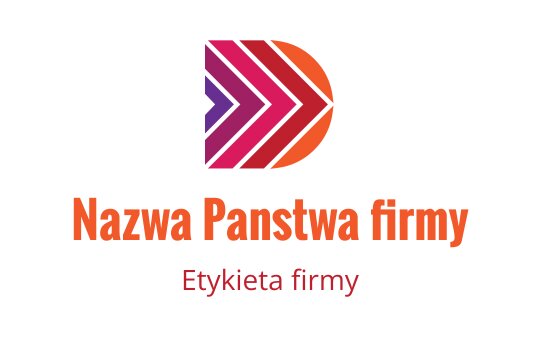 Nowoczesny projekt logo z stylizowaną literą D i żywymi strzałkami