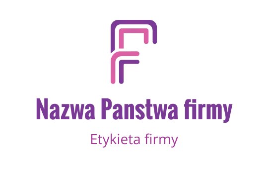 Nowoczesne logo w kolorze fioletowym i różowym z stylizowaną literą F