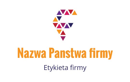 Kolorowy projekt logo z geometrycznymi kształtami trójkątnymi w różnych odcieniach