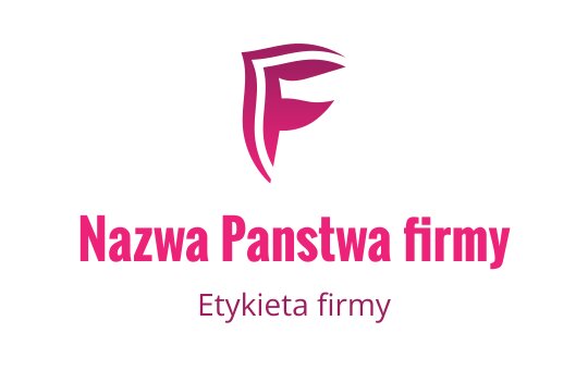 Nowoczesny projekt logo z odważną różową literą "F