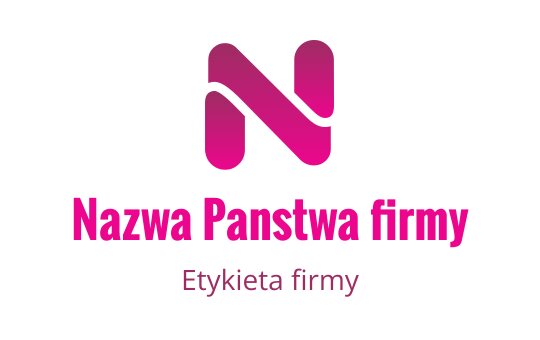 Nowoczesne różowe logo z stylizowaną literą N