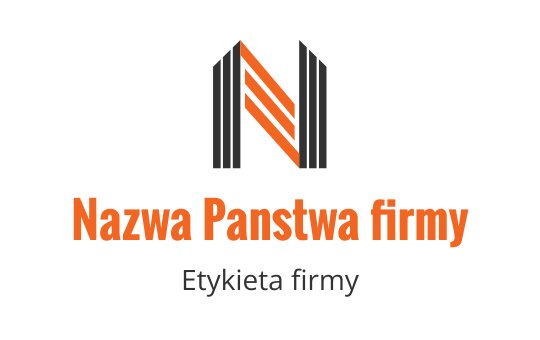 Nowoczesny projekt logo z stylizowaną literą "N" w pomarańczowych akcentach