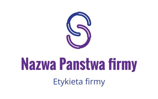 Nowoczesny logo z przeplatającymi się literami w niebieskim i fioletowym