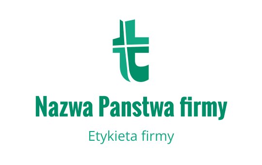 Nowoczesne logo w kolorze turkusowym z przeplatającymi się literami i elementem krzyża