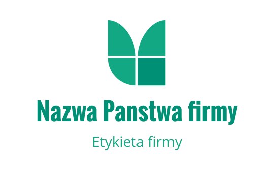Nowoczesne zielone logo z stylizowanymi kształtami liści