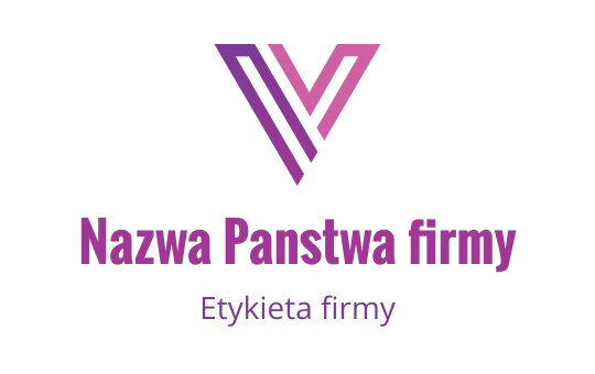 Nowoczesne fioletowo-różowe logo z geometrycznym wzorem i warstwowymi kształtami V