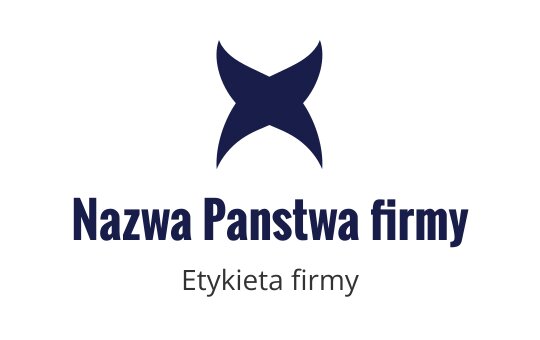 Nowoczesny projekt logo z stylizowanym niebieskim kształtem abstrakcyjnym
