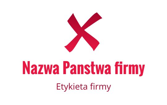 Nowoczesny projekt logo z odważnym czerwonym X i typografią poniżej