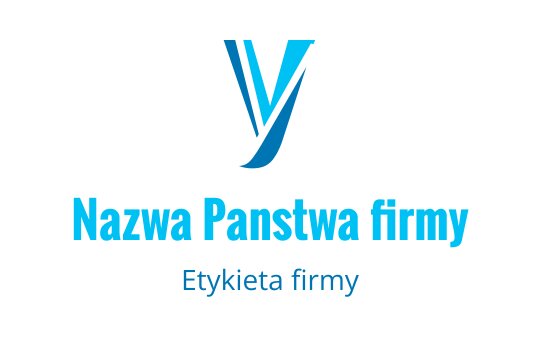 Nowoczesne niebiesko-skalne logo z stylizowanymi elementami litery V