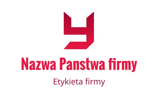Nowoczesne czerwone logo z stylizowaną literą Y