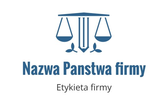 Logo projekt z wyważonymi wagami w niebieskim kolorze z eleganckimi detalami
