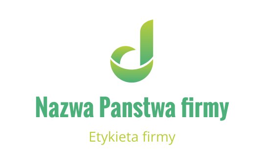 Nowoczesne zielone logo z stylizowaną literą "d" i zakrzywionymi elementami