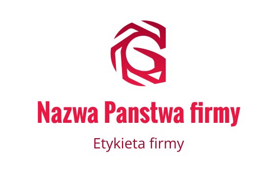 Nowoczesne czerwono-szare logo z stylizowaną literą G