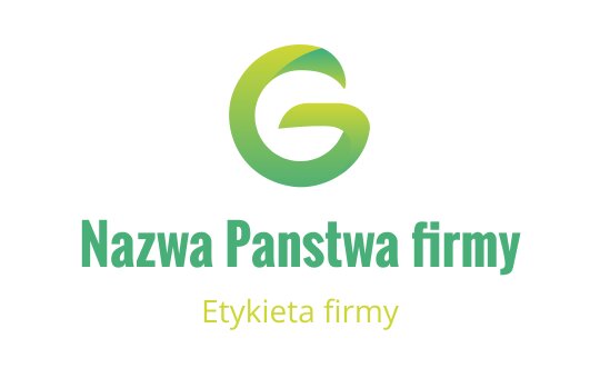 Nowoczesne zielono-żółte logo z stylizowaną literą G