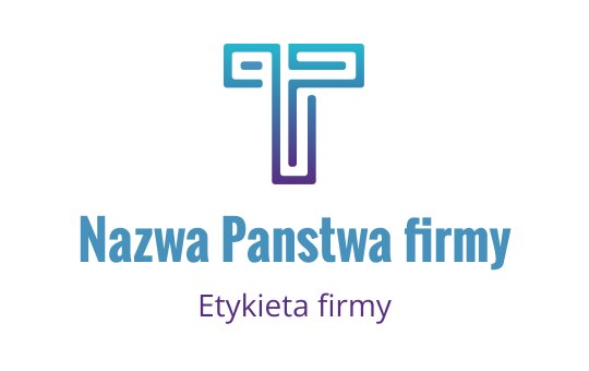 Nowoczesne niebiesko-fioletowe logo z stylizowaną literą T