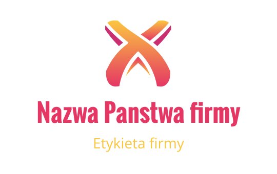 Nowoczesny projekt logo z gradientem, z przecinającymi się kształtami w ciepłych kolorach