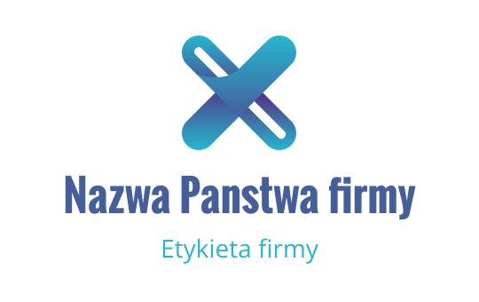 Nowoczesne niebieskie i turkusowe logo z przecinającymi się kształtami