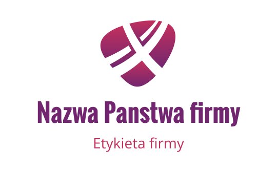 Nowoczesny abstrakcyjny projekt logo z gradientowym różowym i fioletowym kształtem