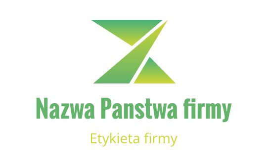 Nowoczesne zielone logo z dynamicznymi trójkątnymi kształtami
