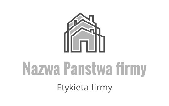 Nowoczesne logo domu z warstwowymi dachami w odcieniach szarości