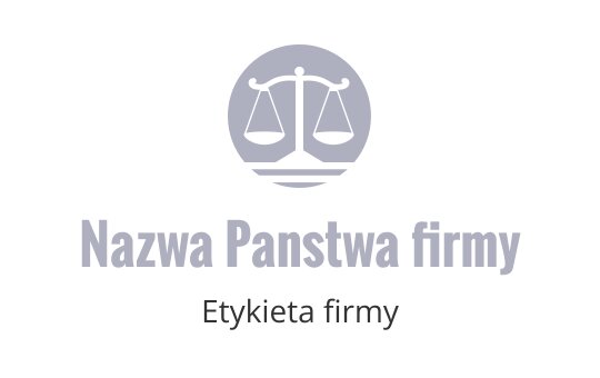 Logo projekt z wyważonymi wagami w odcieniach szarości na okrągłym tle