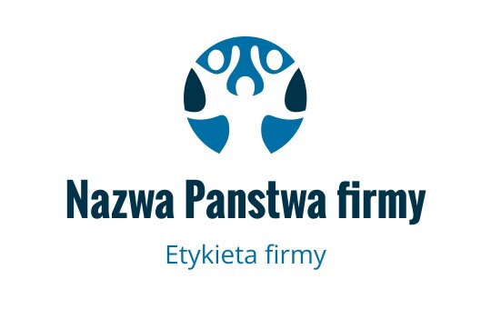 Nowoczesny projekt logo z abstrakcyjnymi figurami w odcieniach niebieskiego
