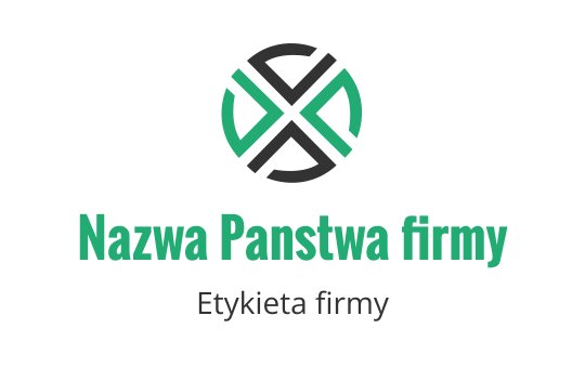 Nowoczesny okrągły projekt logo z zielonymi i czarnymi kształtami geometrycznymi