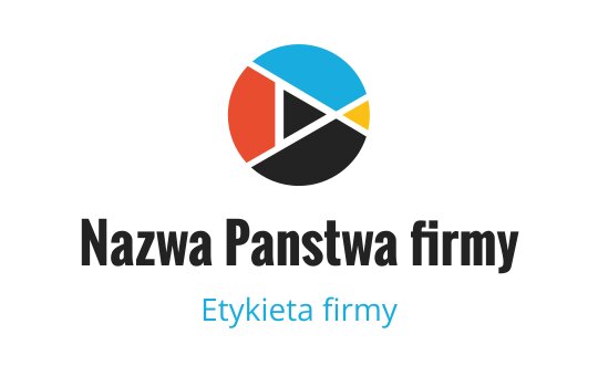 Kolorowy okrągły projekt logo z przyciskiem odtwarzania i kształtami geometrycznymi