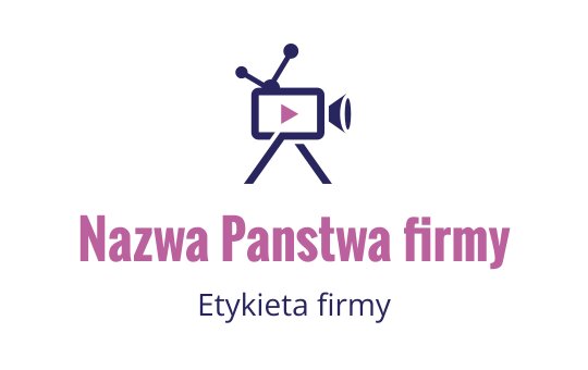 Kreatywne logo z kamerą wideo i przyciskiem odtwarzania